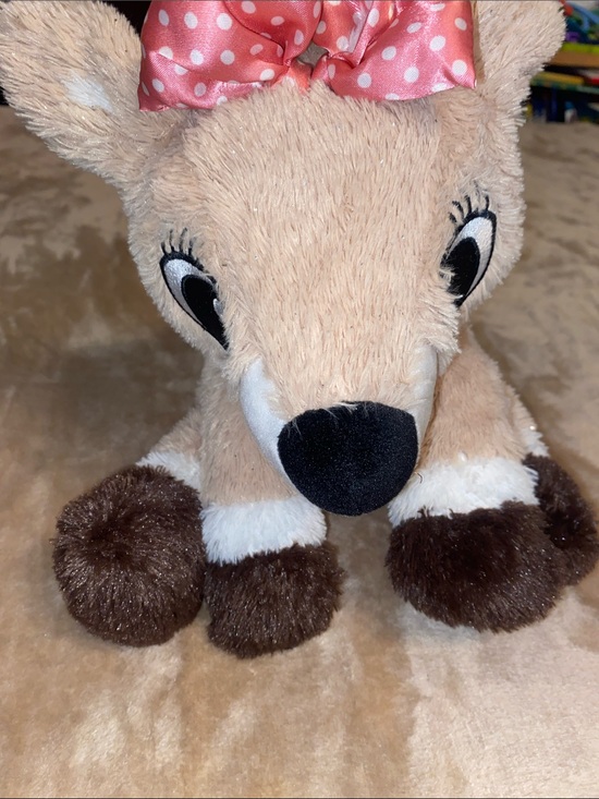 Rudolph The Red Nosed Reindeer Other - Rudolph the Red Nose Reindeer Clarice sitting Plush size 12”